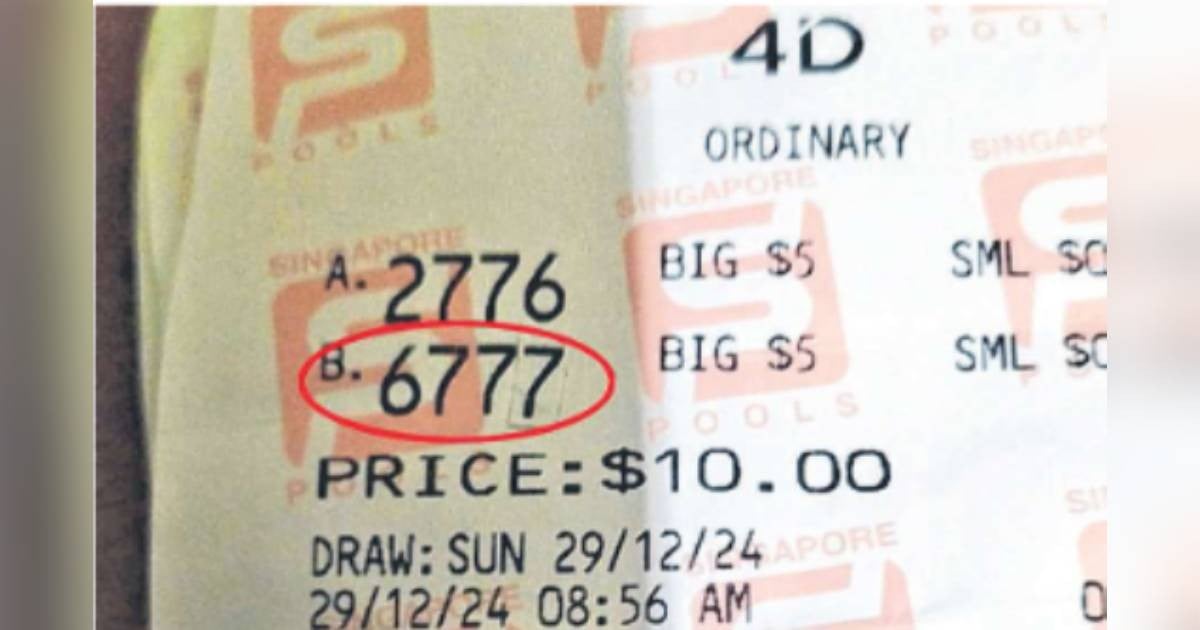 Finders (not) keepers: Man gives up $10k 4D winning ticket he found