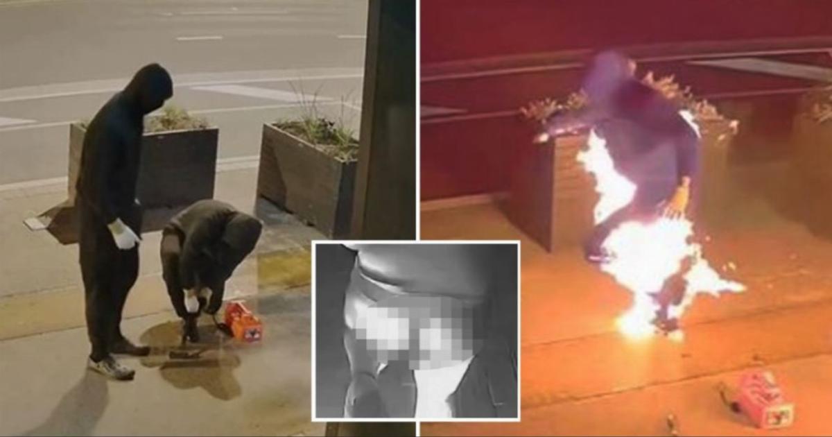 Hunt for absolute arsonist who set his own trousers on fire