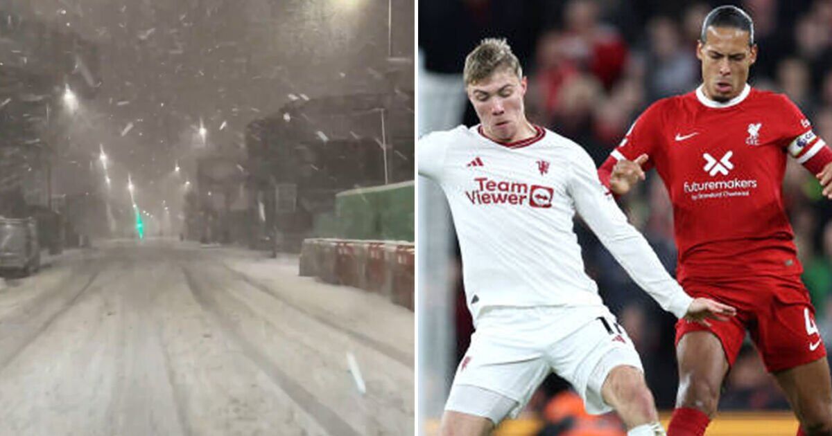 Liverpool vs Man Utd LIVE: Postponement updates as snow puts match under threat