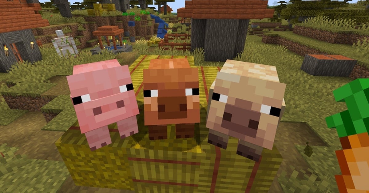 Minecraft adds new pig variants, ambient falling leaves, wildflowers, and more for public testing