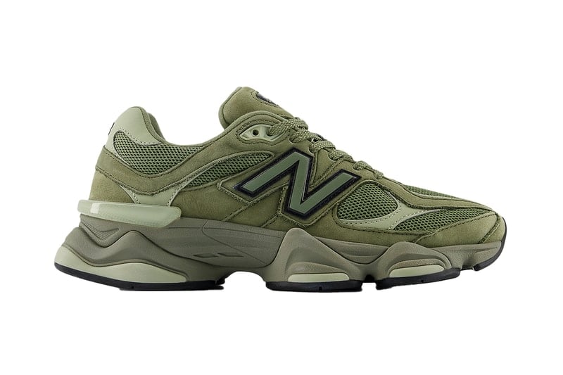 New Balance Wraps the 9060 "Dark Olivine" in Army Green Suede