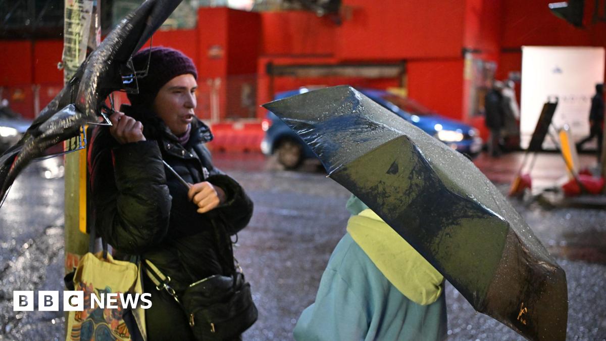 New Year's Day: Wind and rain warnings in place for much of UK