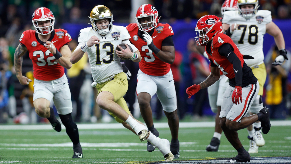 
                        Notre Dame surges past Georgia to reach CFP semifinals, sets date with Penn State; Previewing huge NFL Week 18
                    