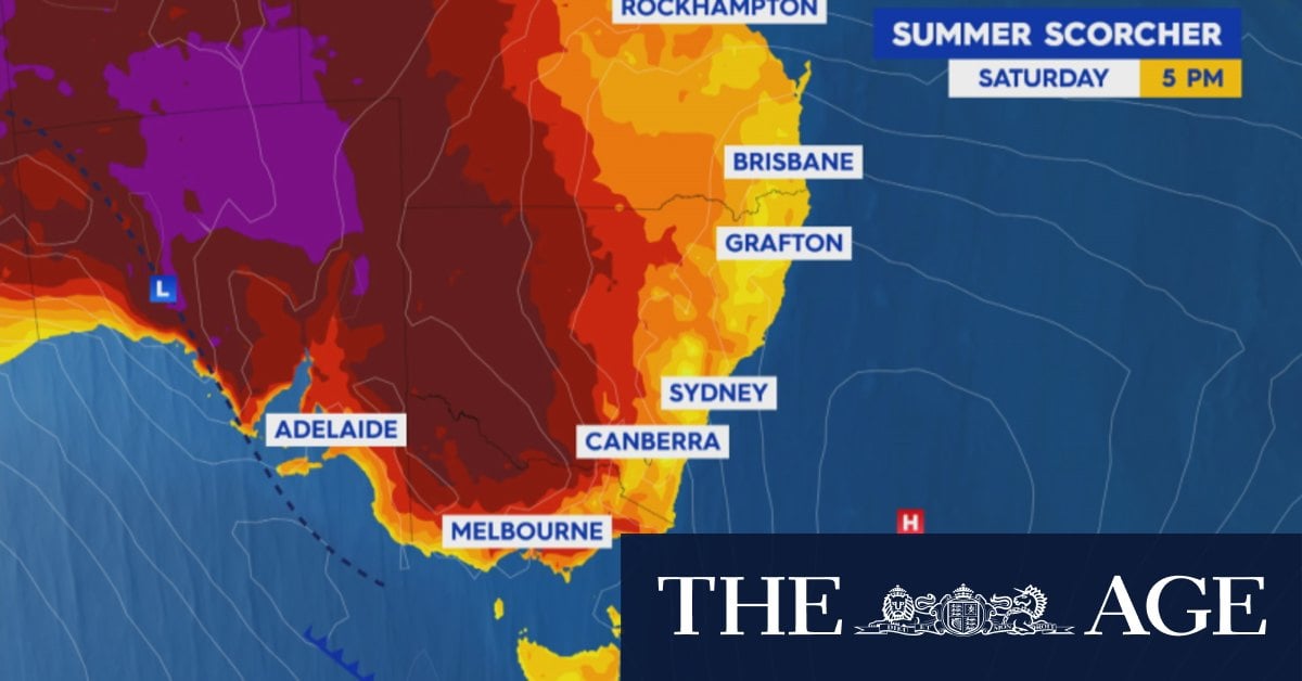 Parts of East Coast to bake in weekend heatwave