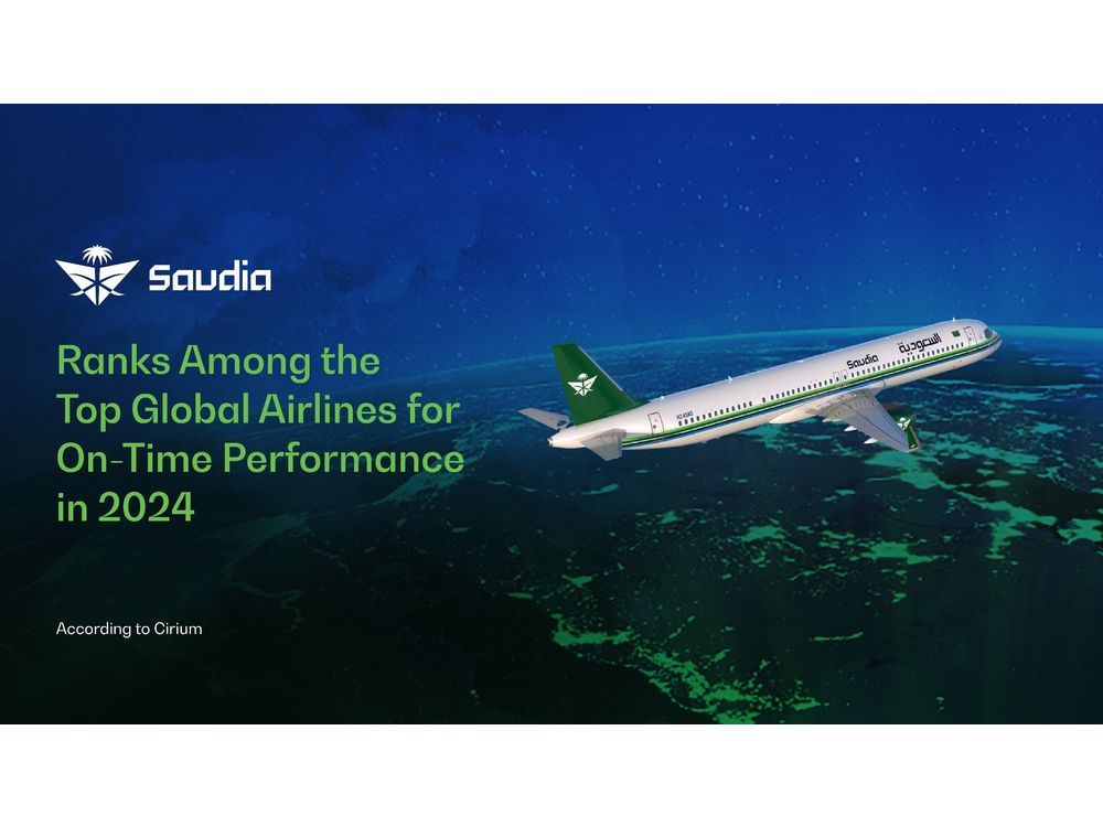 Saudia Achieves Global Leadership in On-Time Performance for 2024