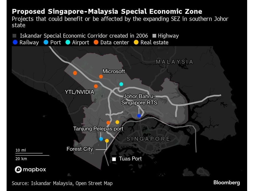 Singapore, Malaysia to Finalize Deal Creating Vast Economic Zone