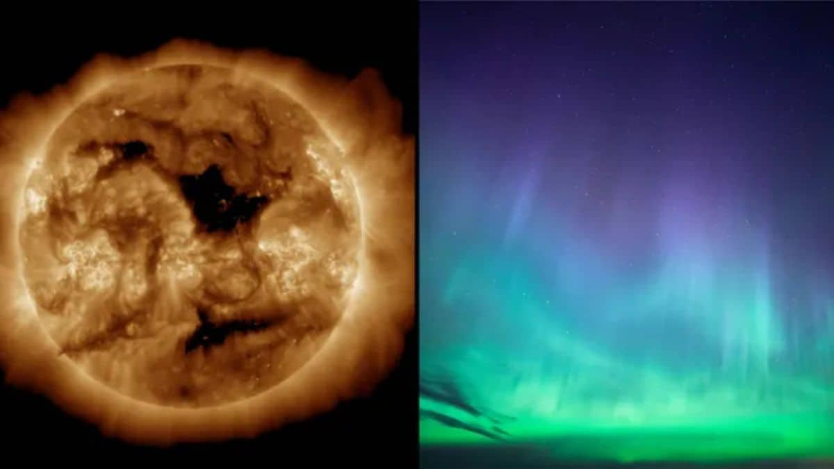 Solar Wind from Sun's Large Coronal Hole Could Create Auroras This Weekend