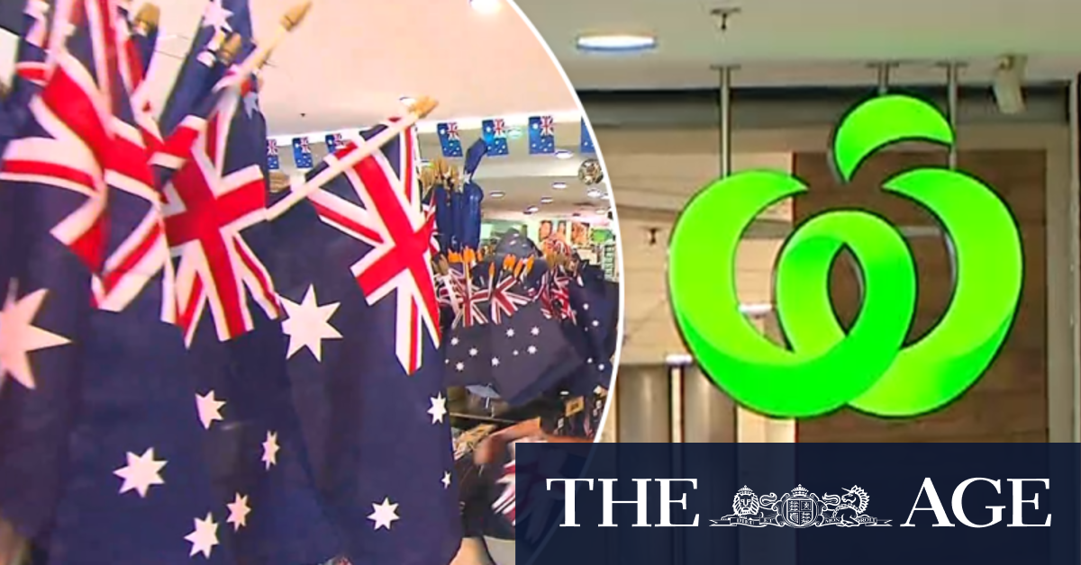 Woolworths backflips on Australia Day merch ban